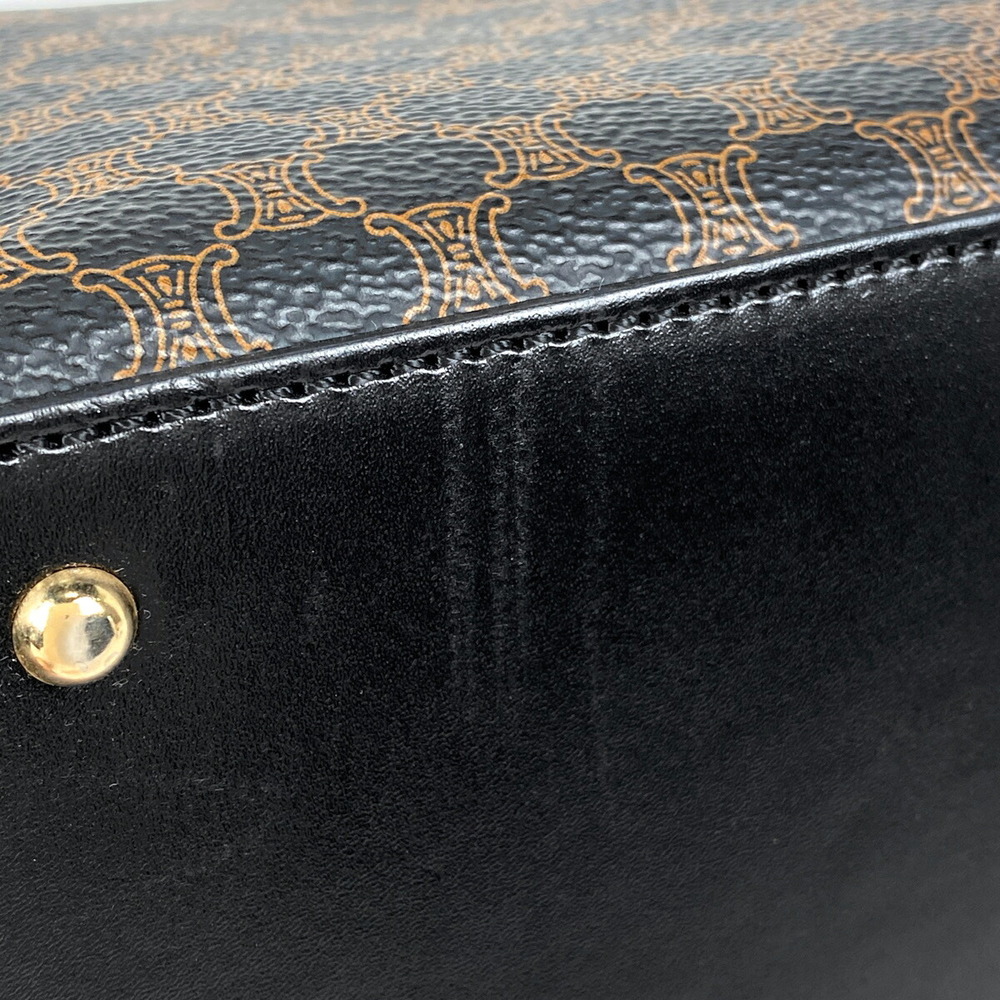 Celine Macadam Pattern Canvas Shoulder Handbag Br… - image 3